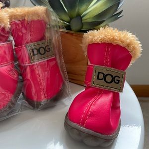 Small Dog Booties - Faux leather & fur